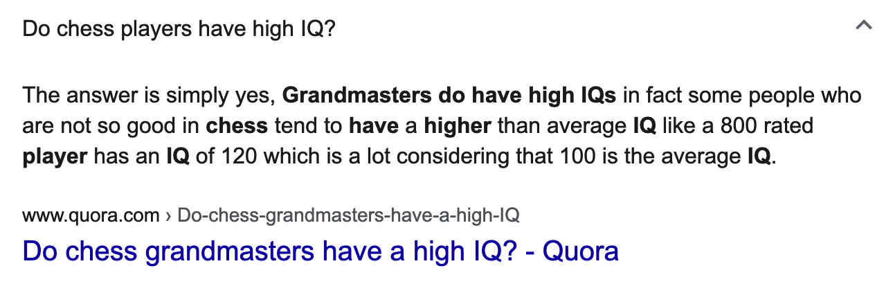 Chess Grandmasters IQ 