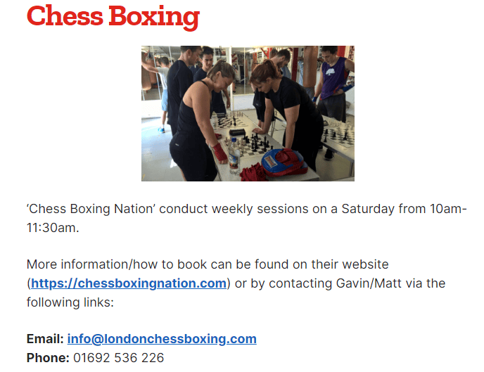 CHESSBOXING — The Dome London