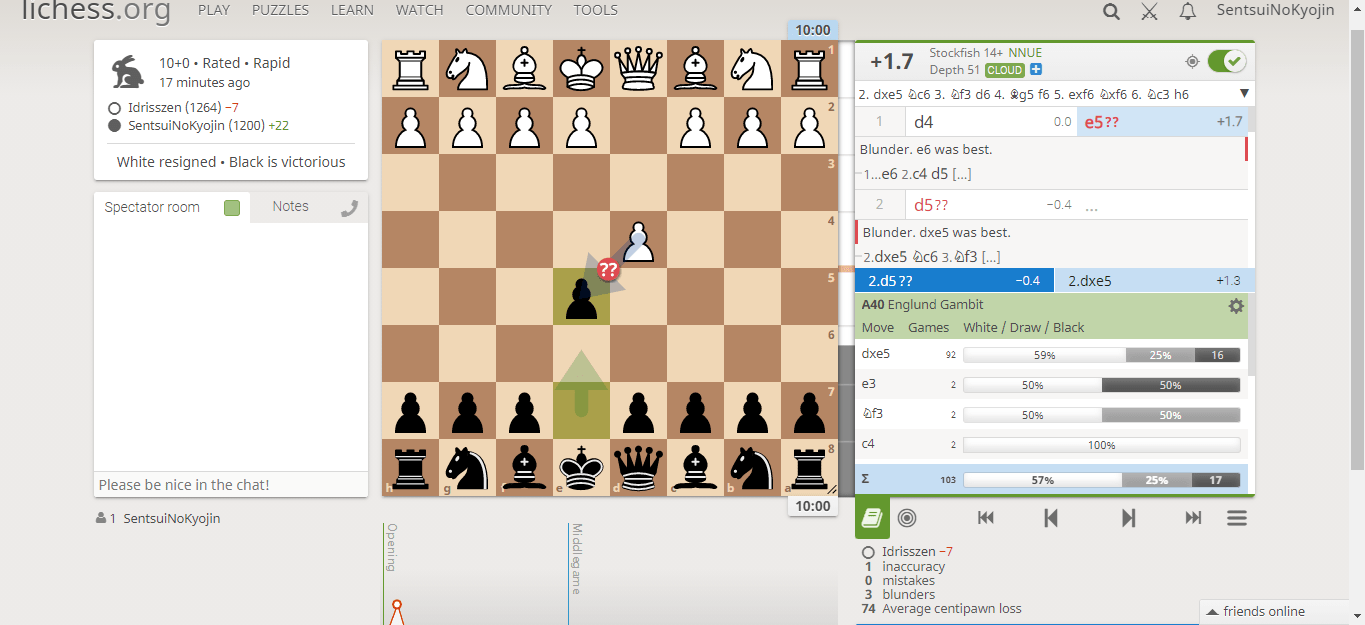 Proof why  is better Lichess.org during Analysis - Chess Forums 