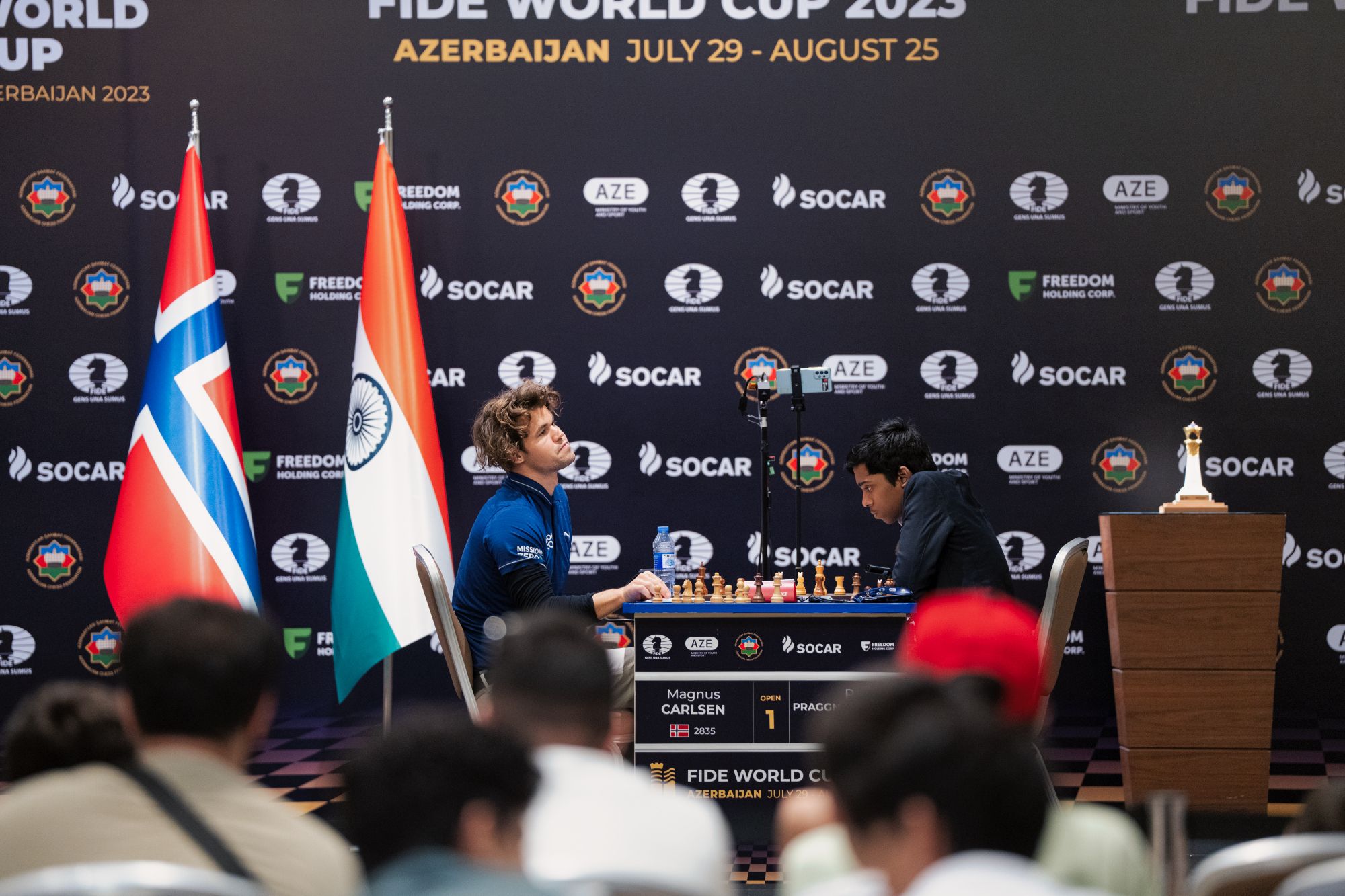 FIDE World Cup 2023 SF: Carlsen beats Abasov, Praggnanandhaa holds his  ground against Caruana - ChessBase India