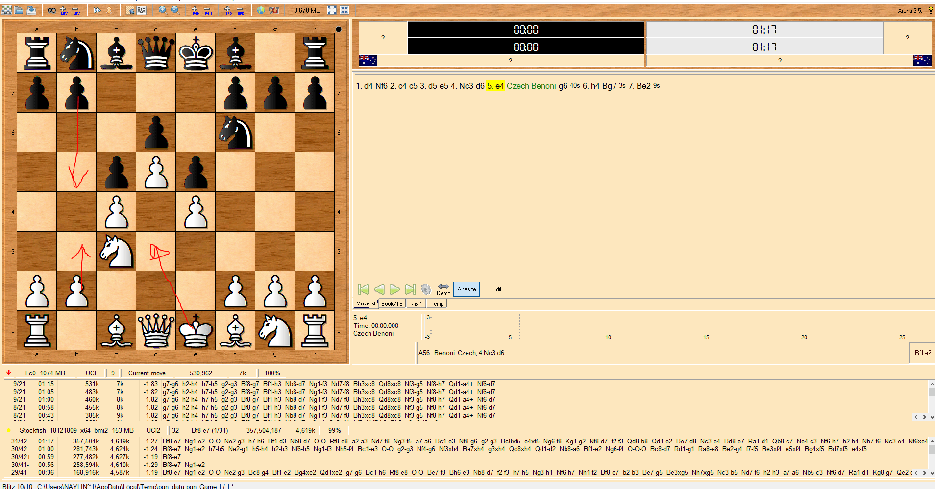 Benoni Defense - 1.d4 Nf6 2.c4 c5 3.d5 - PPQTY