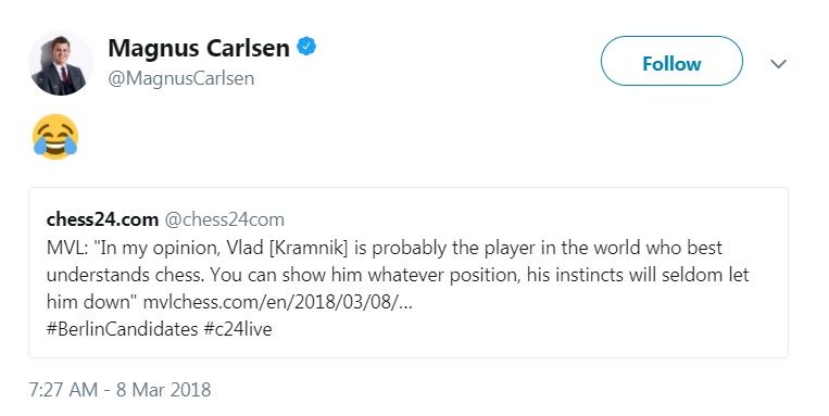 Anish Giri on X: @Parenthecity This tweet is also (in fact even more so)  insulting Kramnik. There is a backstory there too.   / X