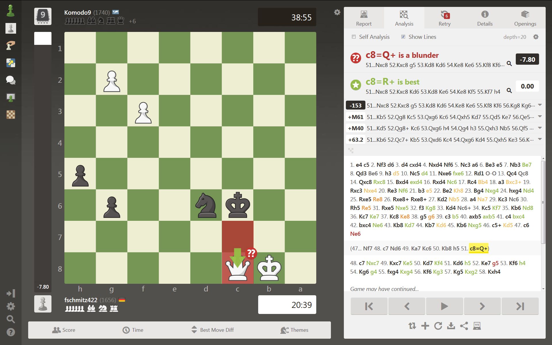 How does the analysis engine determine some moves are blunders vs mistakes  or inaccuracies? - Chess Forums 