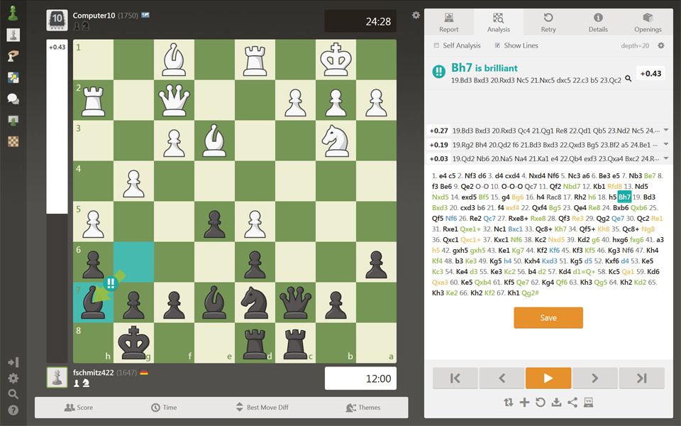 Brilliant move 💎 #chess 
