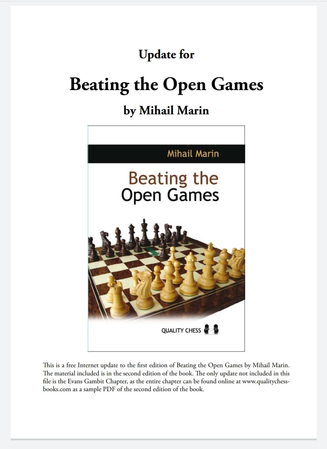 Beating the Opening Games - Chess Forums 