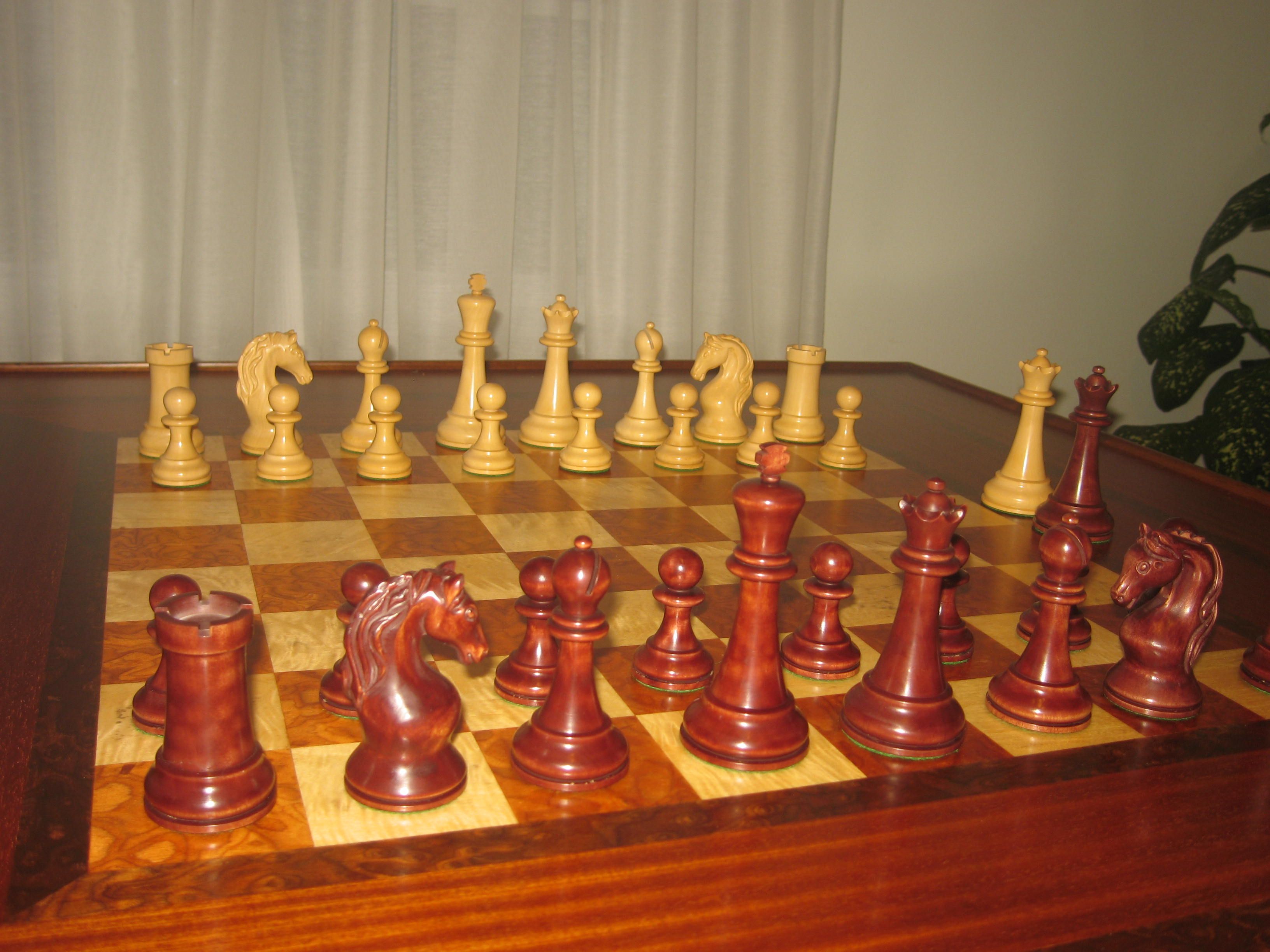 Schach Teile Reproduziert 1963-1966 Piatigorsky Tasse IN Ebenholz Kiste Holz 