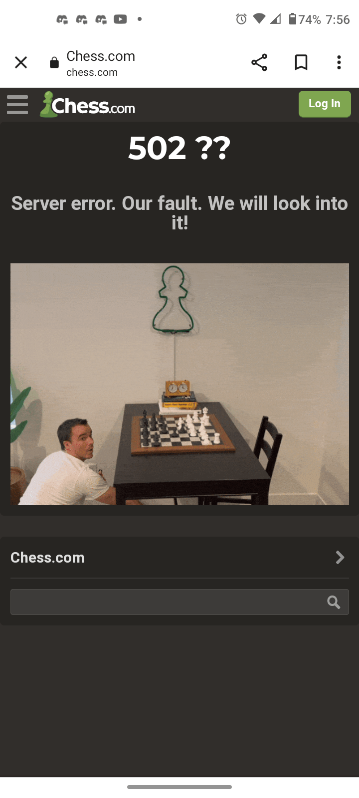 Chess.com Overloaded (Anyone seeing this too) : r/chess