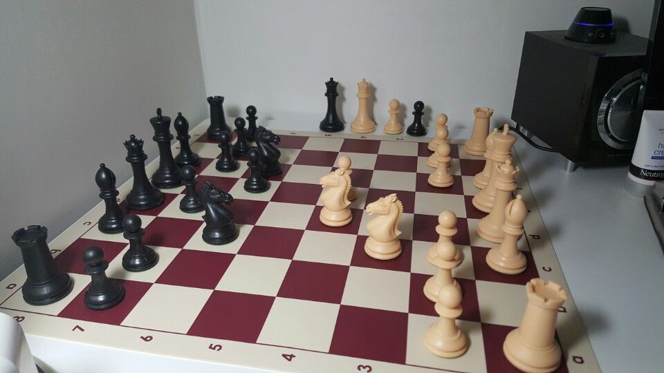 Large Vinyl Chess Board Burgundy 