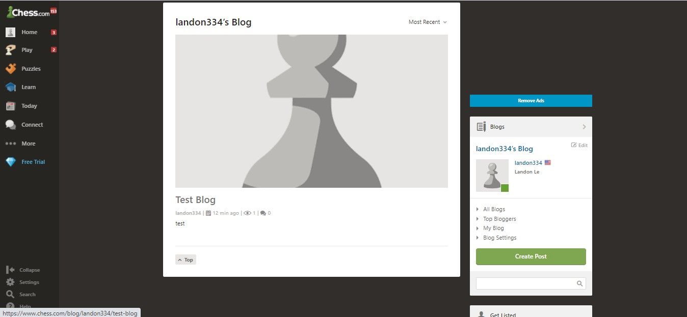 How to delete a blog post? - Chess Forums 