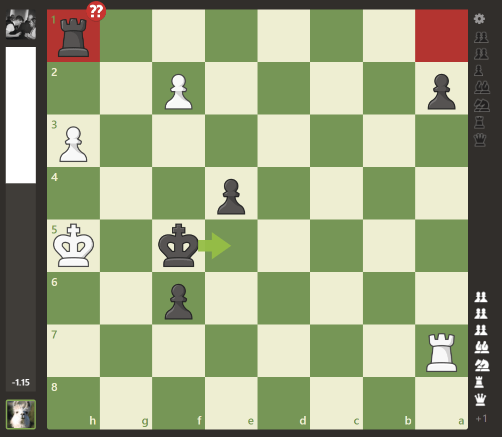 Another analysis of my Chess game. I blundered, and still got lucky an