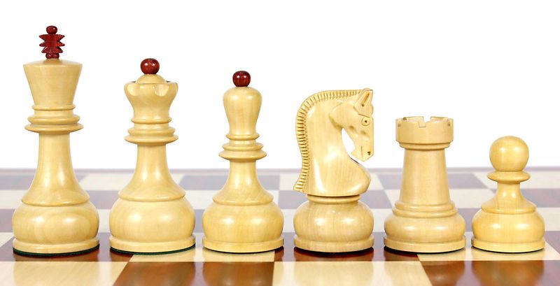 Folding Rosewood Chess Board 18" Yugo Staunton Chess Pieces King Size 3.75" 