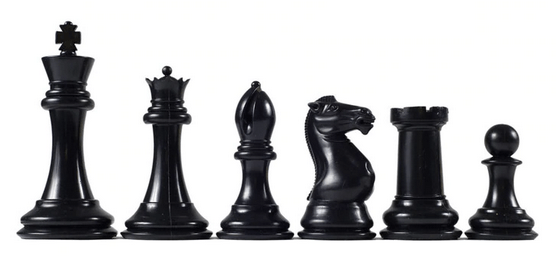2.5" King Analysis Plastic Chess Set Pieces Only 