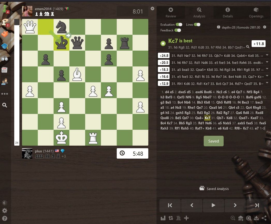 Using Chess.com: Analysis Board With Stockfish Engine 