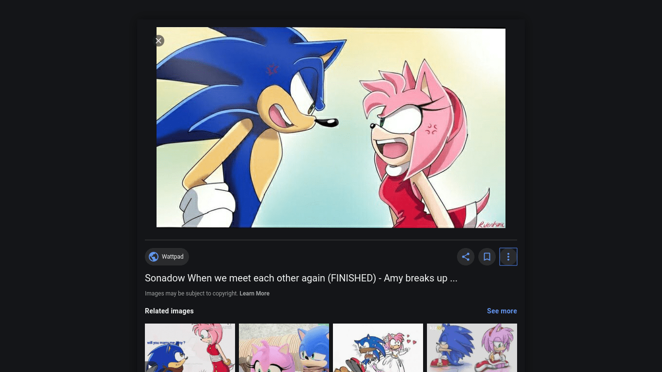 Sonadow When we meet each other again (FINISHED) - Amy breaks up
