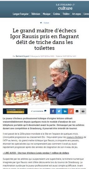 Chess star Igors Rausis allegedly caught cheating at tourney
