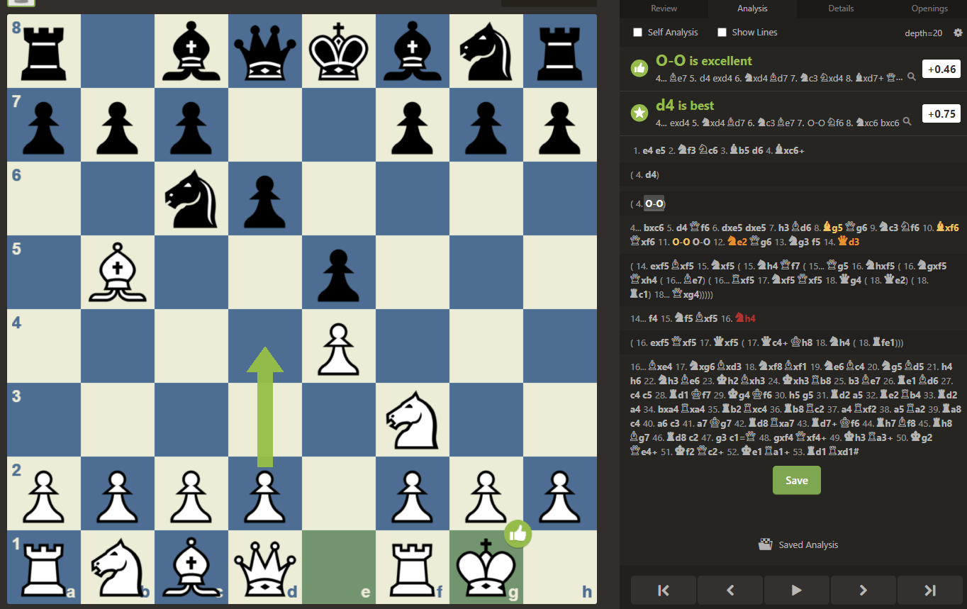 Using a Chess Database to analyze chess moves