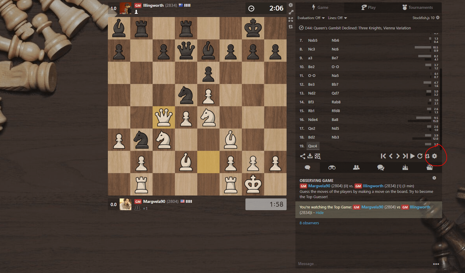 Battle vs Chess black mode 1 (start) 