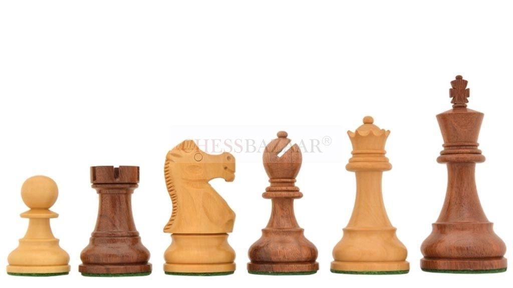3.75" King Pieces Only Blood Rosewood The Craftsman Luxury Chess Set 