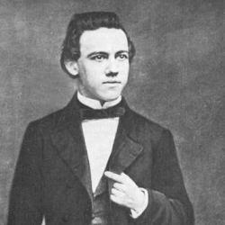 Paul Morphy (1837-1884), jogador americano de xadrez, joga oito