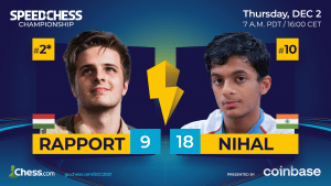 Speed Chess Championship: Nihal Dominates Against Rapport, Advances To SF
