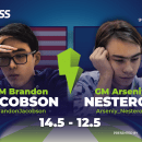 Jacobson Dispatches Nesterov: 2022 Junior Speed Chess Championship Round Of 16