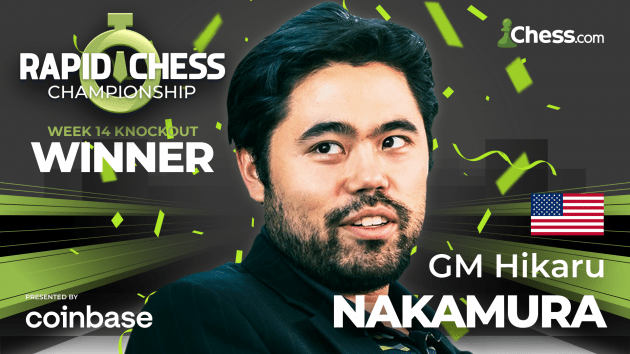 Nakamura Wins Fourth Knockout: Rapid Chess Championship Week 14