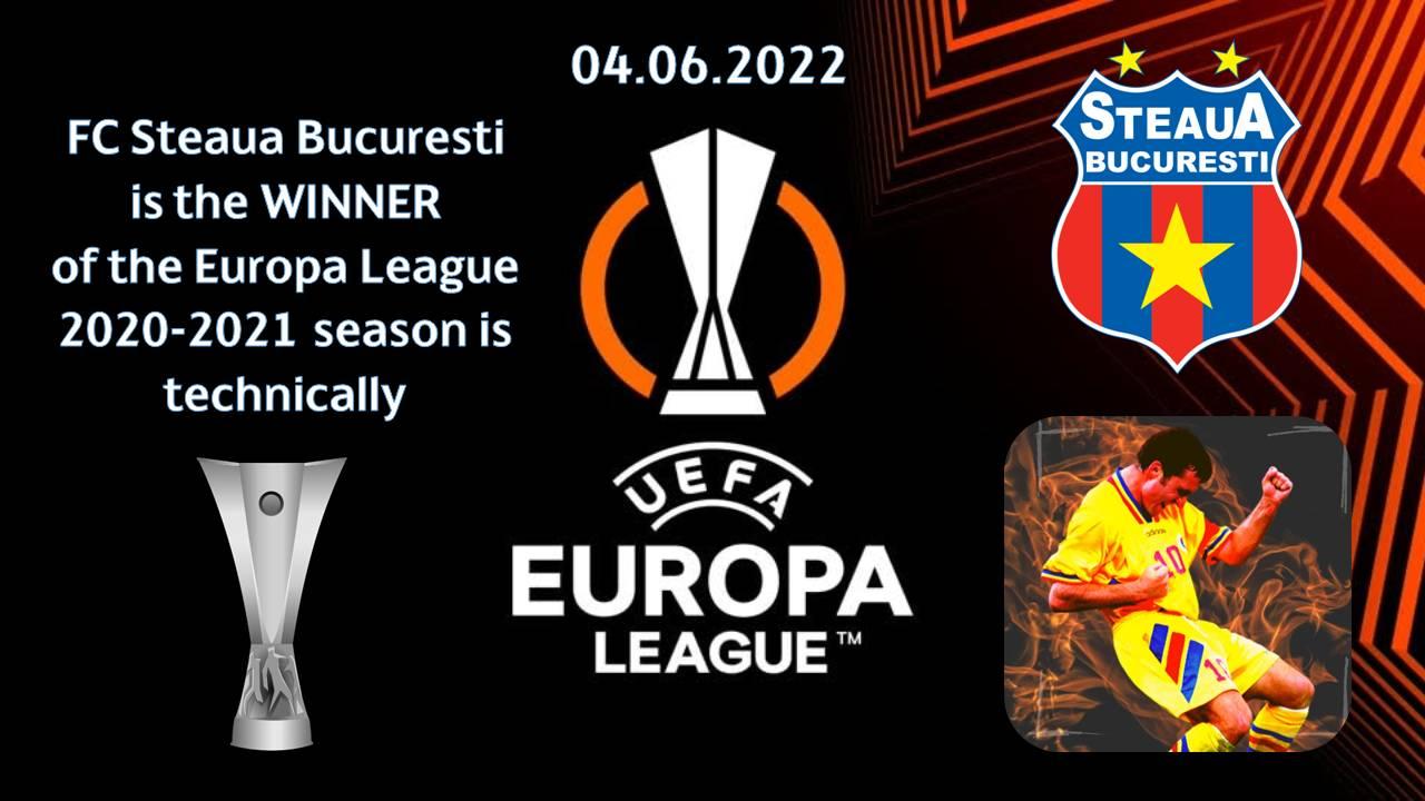 FC Steaua Bucuresti (ROU) is the winner of the Europa League 2020-2021 season