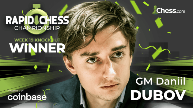 Rapid Chess Championship Woche 19: Dubov hat nur mitgespielt, weil Kramnik mitgespielt hat - und prompt gewonnen
