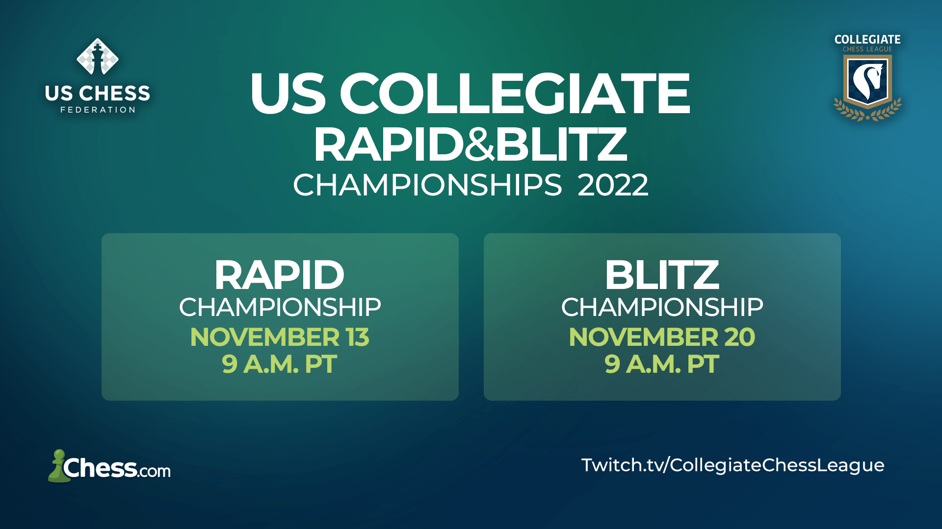 Announcing The 2022 US Collegiate Rapid & Blitz Championships