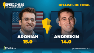 Aronian vence após uma reviravolta incrível contra Andreikin