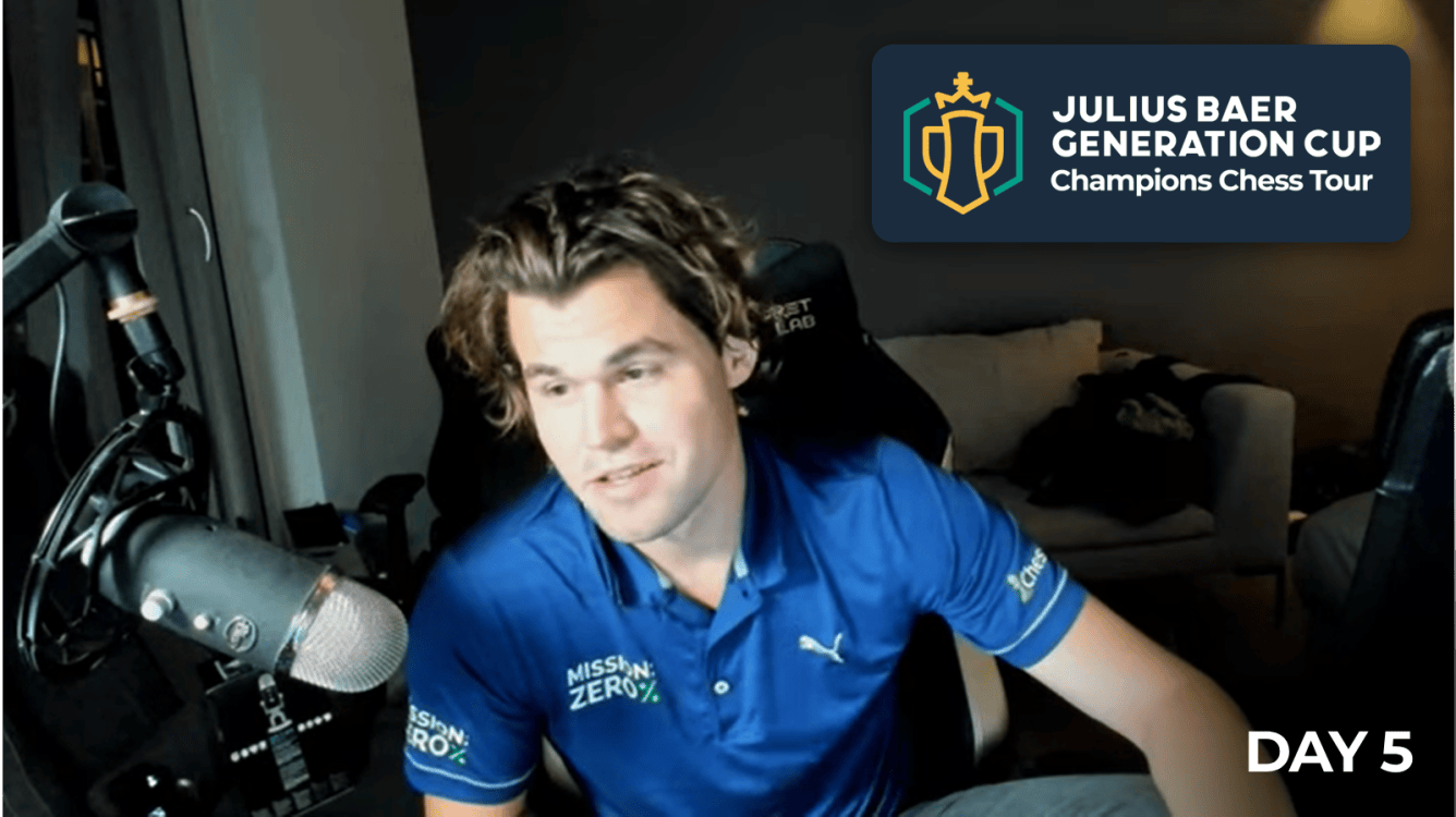 Julius Baer Generation Cup: Em um dia agitado, Carlsen derrota Firouzja novamente