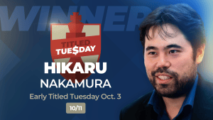 Nakamura Back On Top Tuesday, Nearly Sweeps