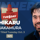 Nakamura Back On Top Tuesday, Nearly Sweeps