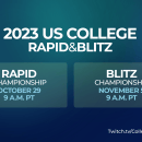 Announcing The 2023 US Collegiate Rapid & Blitz Championships