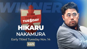 Nakamura, Fresh Off Blitz Rating Record, Wins Titled Tuesday