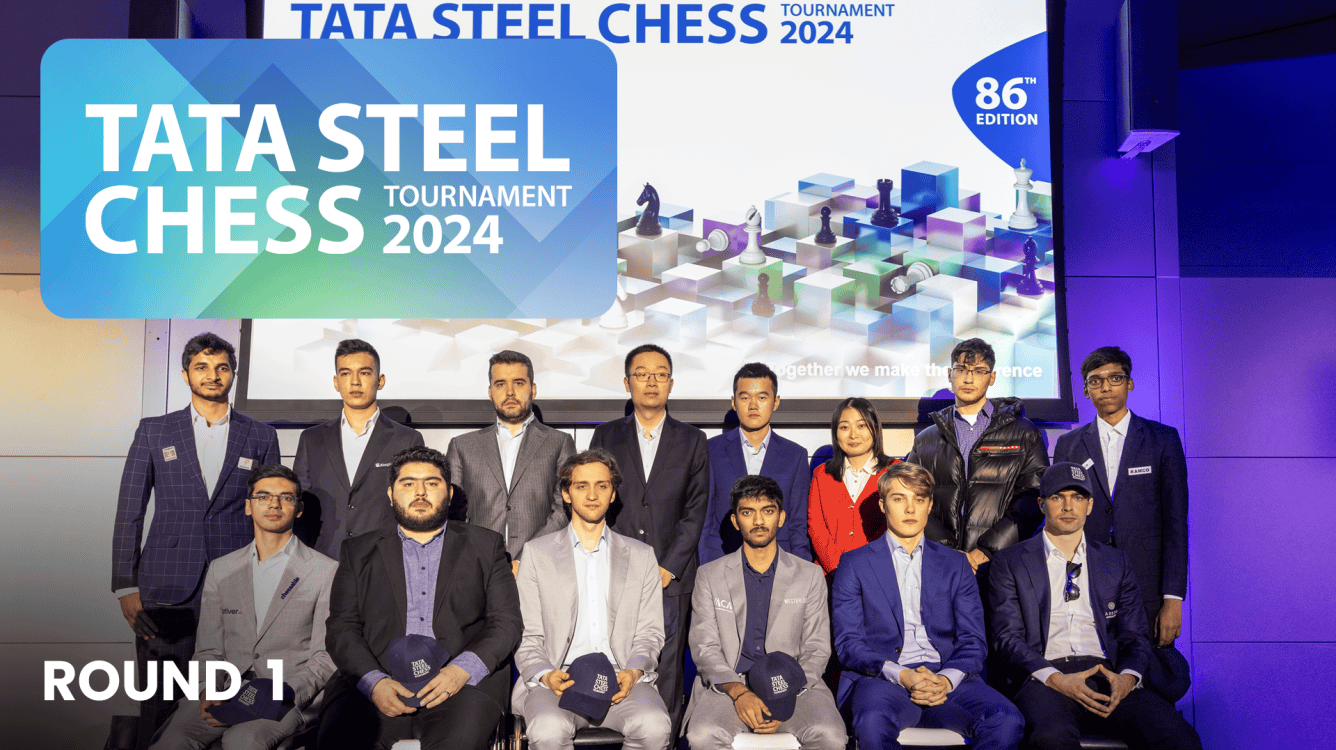 4 vitórias das Negras na primeira rodada do Tata Steel Chess Masters