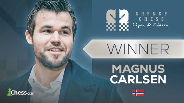 Carlsen remporte le GRENKE Chess Classic, l'open pour Niemann