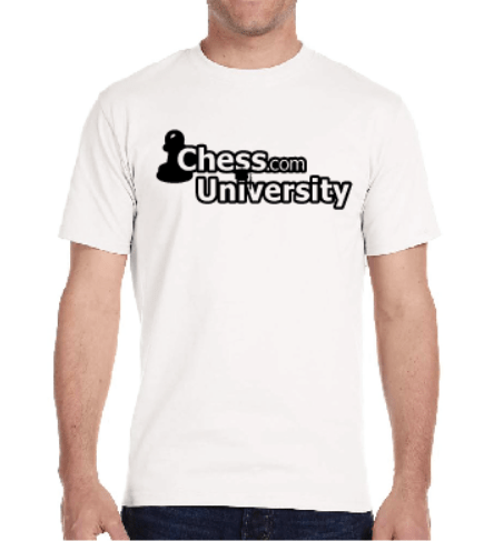 Basic White Chess.com University T-Shirts Now on Sale!