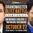 Carlsen-Nakamura Championship Set For October 27