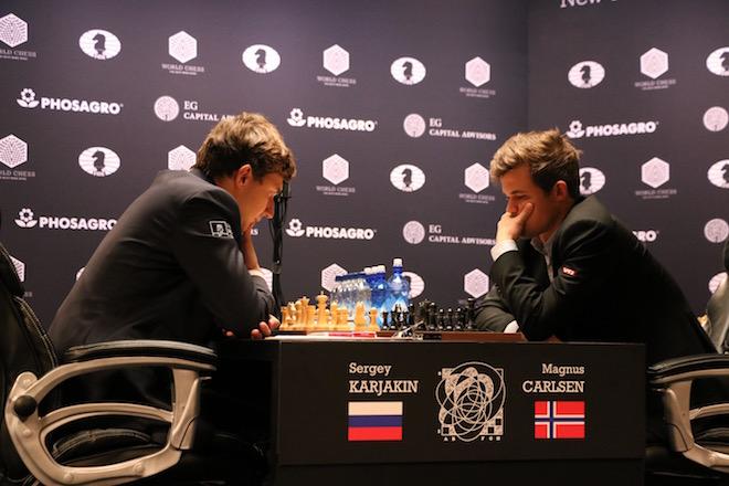 Carlsen Draws World Champs Game 4 In 'Weak Moment'