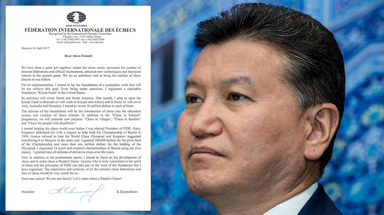 As Support Deteriorates, Ilyumzhinov Announces $30M Investment