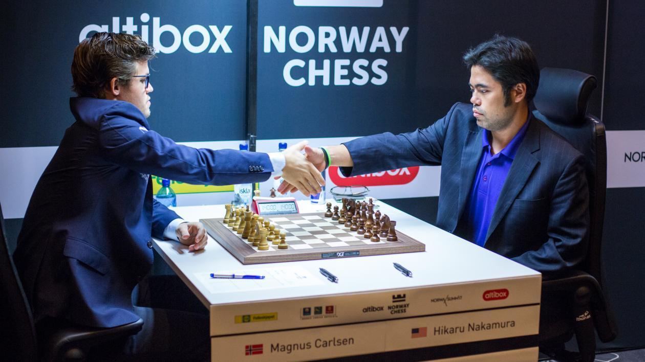 Carlsen spielt gegen Nakamura Remis