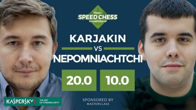 Karjakin Faz Música e Nepo É Incinerado nos Quartos de Final do Speed Chess