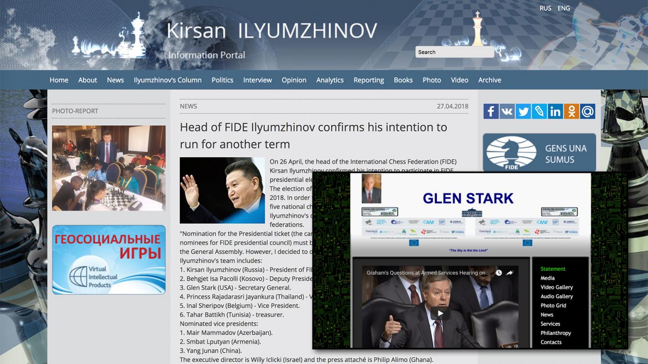 Fake Name On FIDE President Ilyumzhinov's Ticket