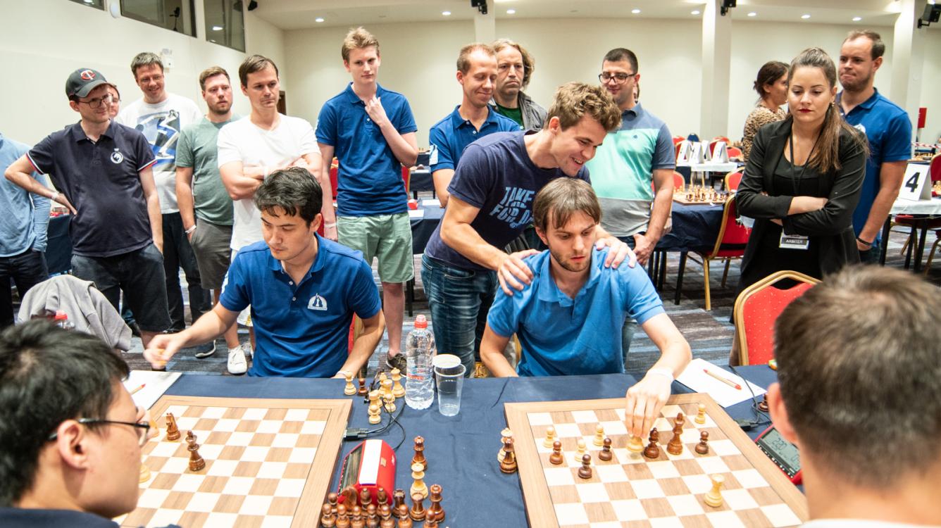 European Chess Club Cup: Carlsen Escapes, Valerenga Sole Leader