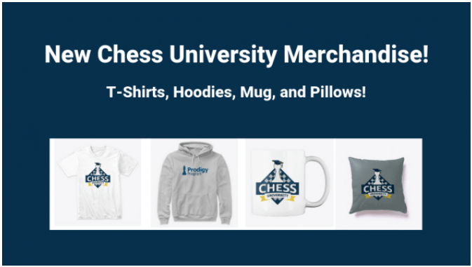 Chess University Shirts, Hoodies, Mugs, and Pillows Now Available!