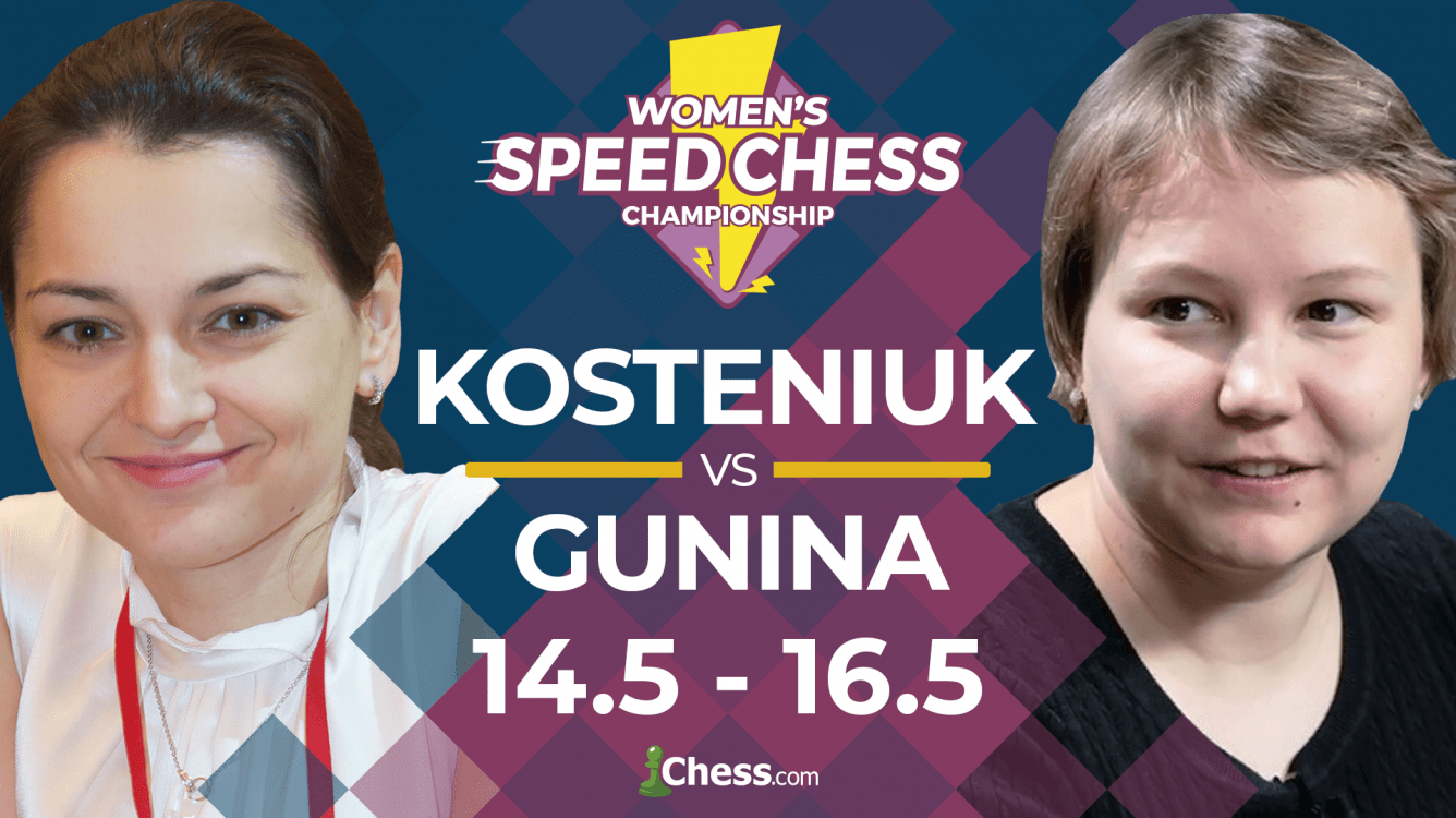 Чемпионат по скоростным шахматам среди женщин: Гунина отыгрывает большое отставание и побеждает Костенюк