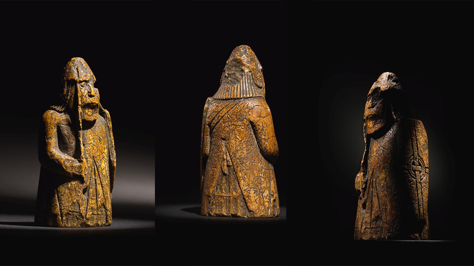Lewis Pieza De Ajedrez Alfil Coleccionable Ornamento Saxon/Viking era 