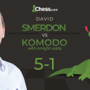 Smerdon Beats Komodo 5-1 With Knight Odds