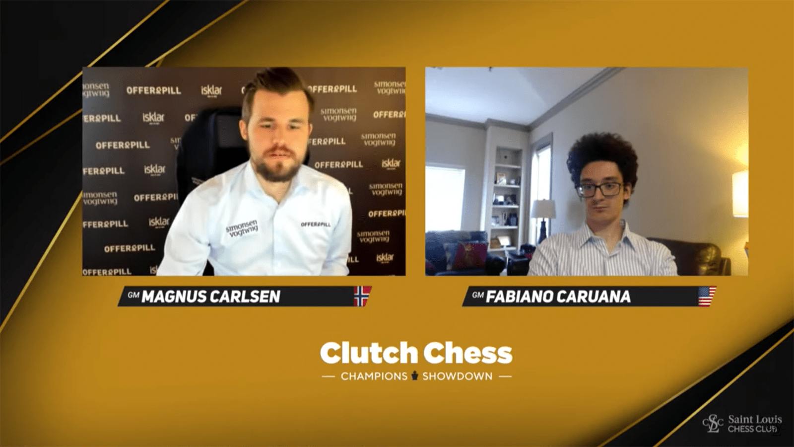 Carlsen-Caruana Tied Halfway Clutch Chess Final - 0